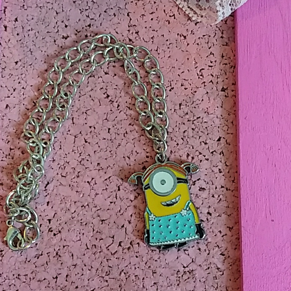 Handmade Minion charm necklace